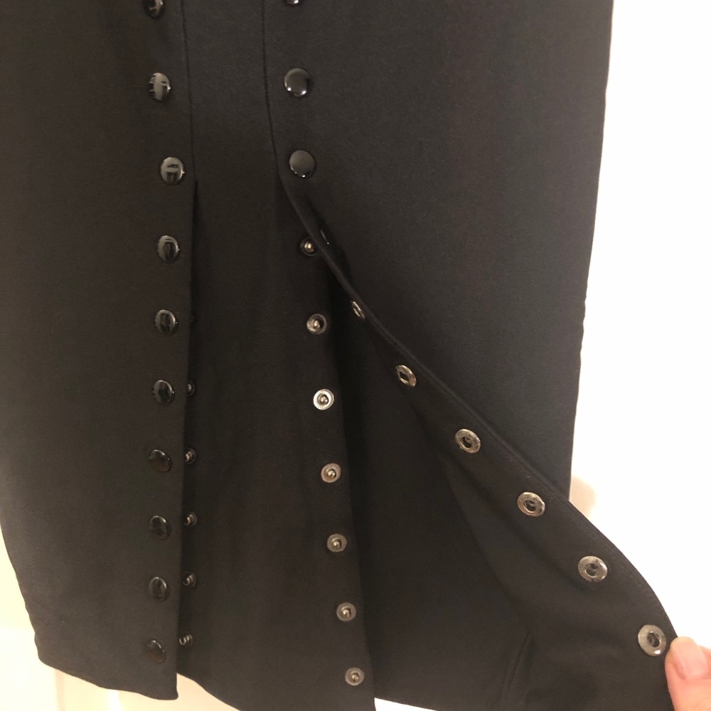 Thomas Wylde Buttoned Black Pencil Skirt - Picture 6 of 8